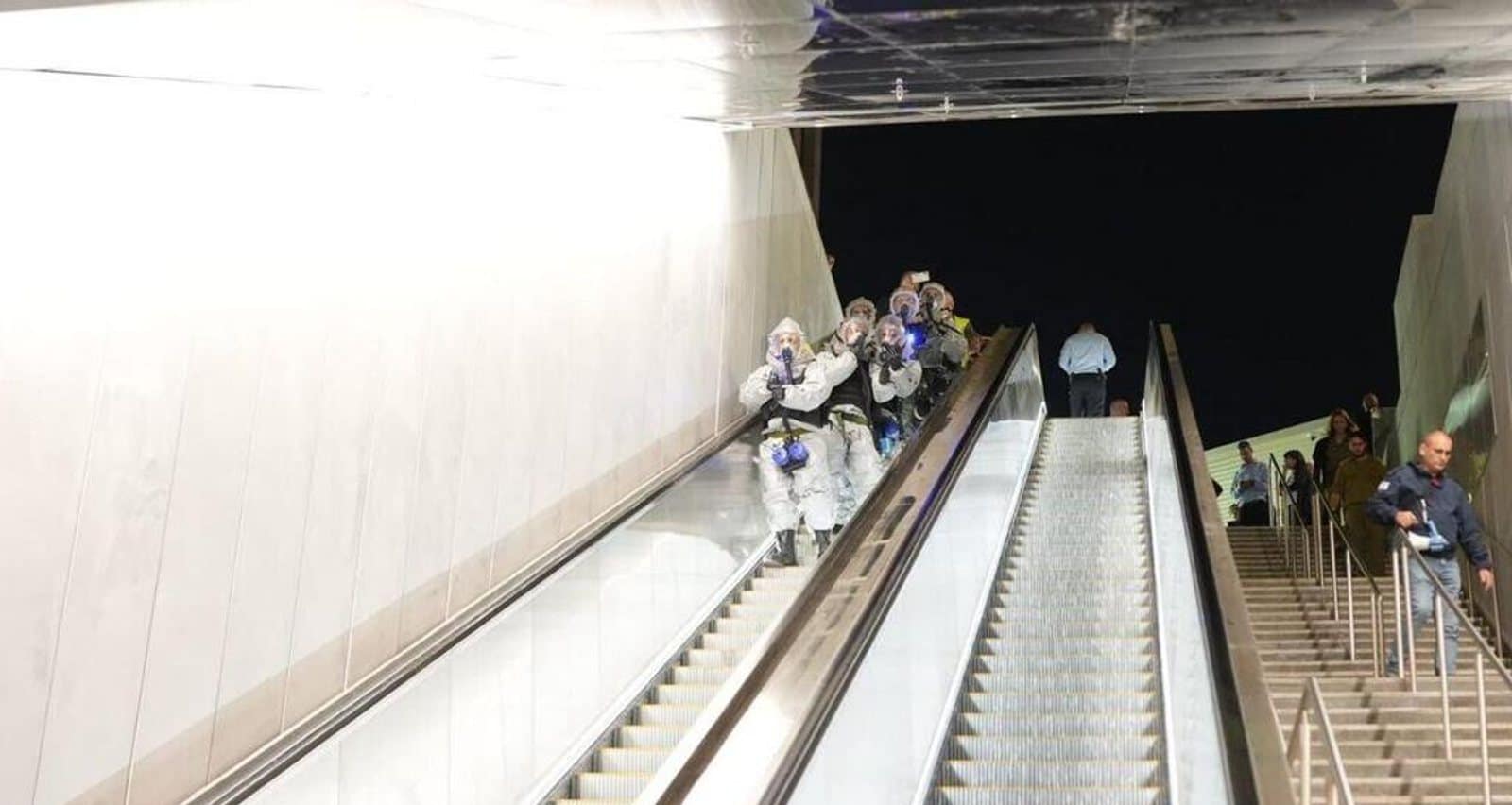 התרגול בתחנת אלנבי. צילום: אגף דוברות והסברה במשרד הביטחון