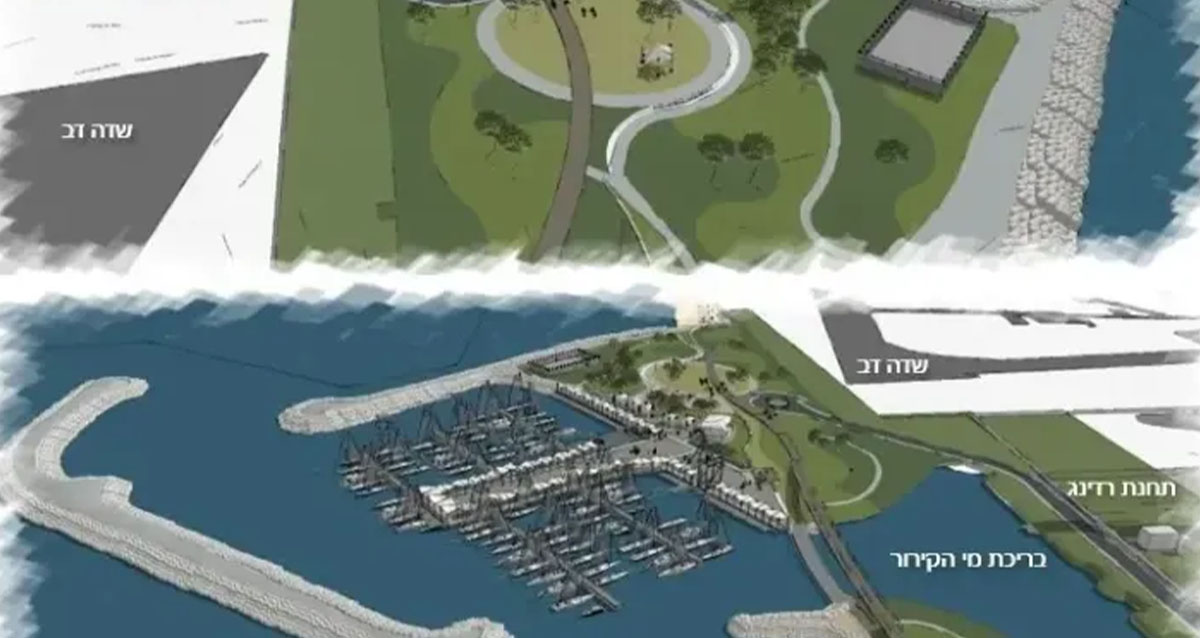 המרינה החדשה בשדה דב. הדמיה: עיריית תל אביב