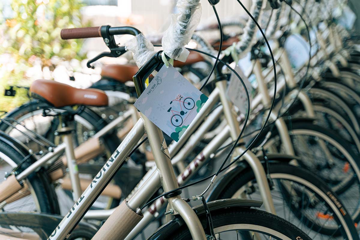 אופניים לכל דייר - האופניים שקיבלו הדיירים ברחוב רמז 19